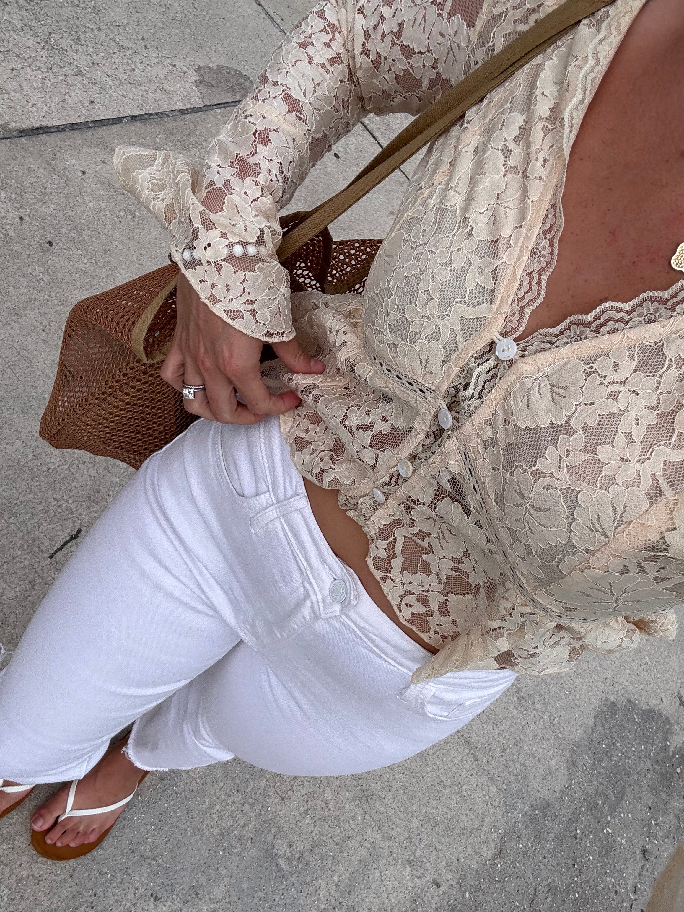 merritt lace trim blouse