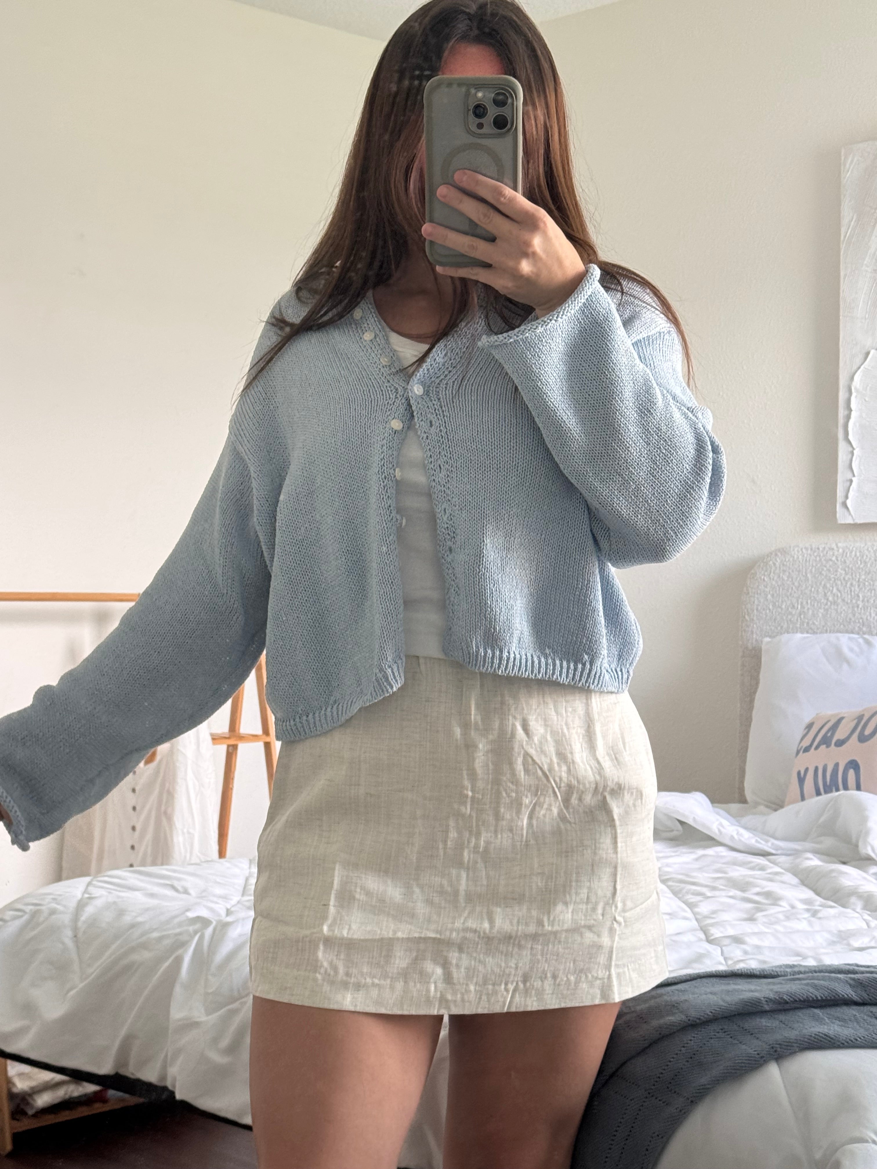sunny days linen skort
