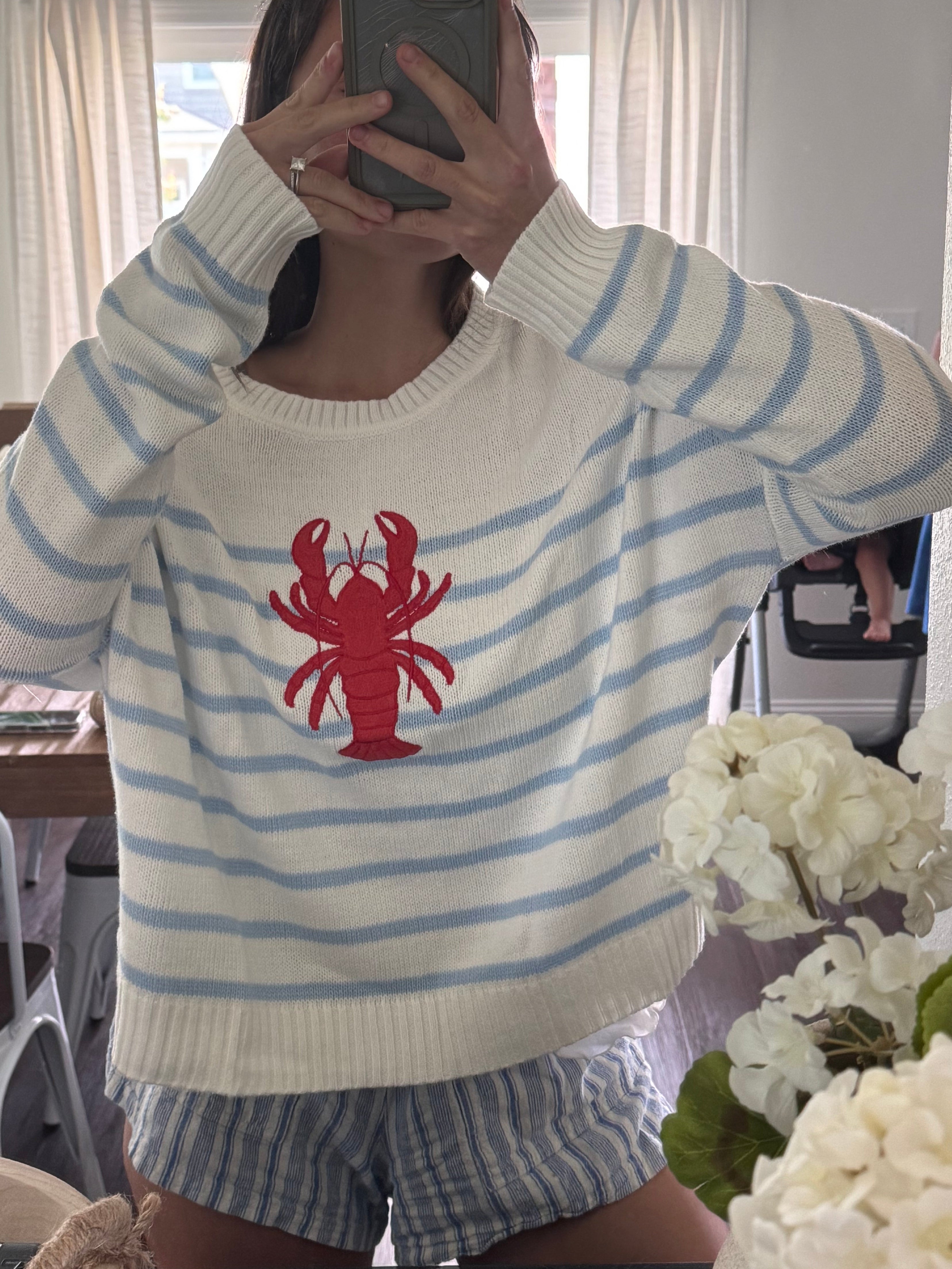 lobster striped sweater