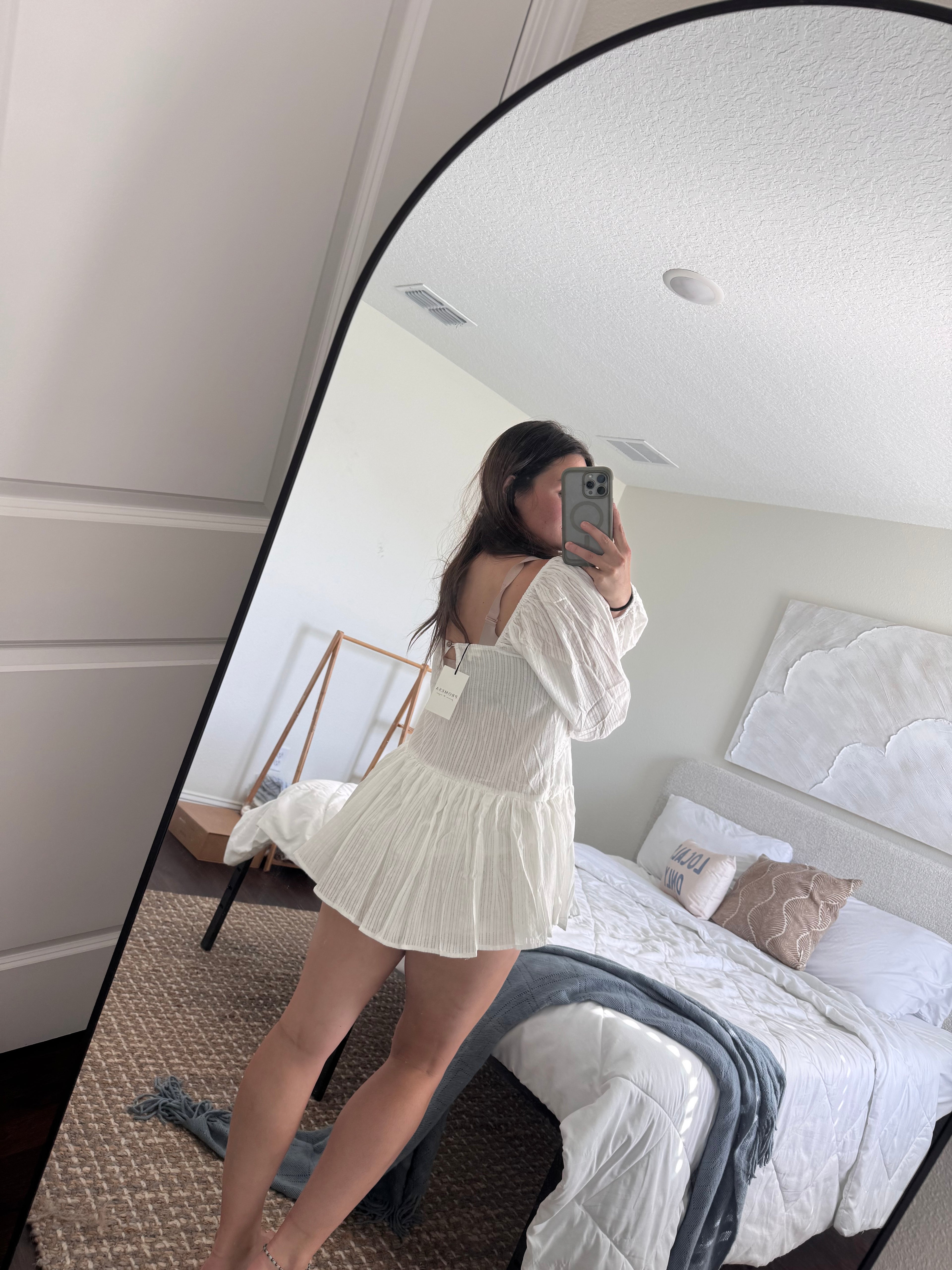 skye cotton lace trim flowy romper