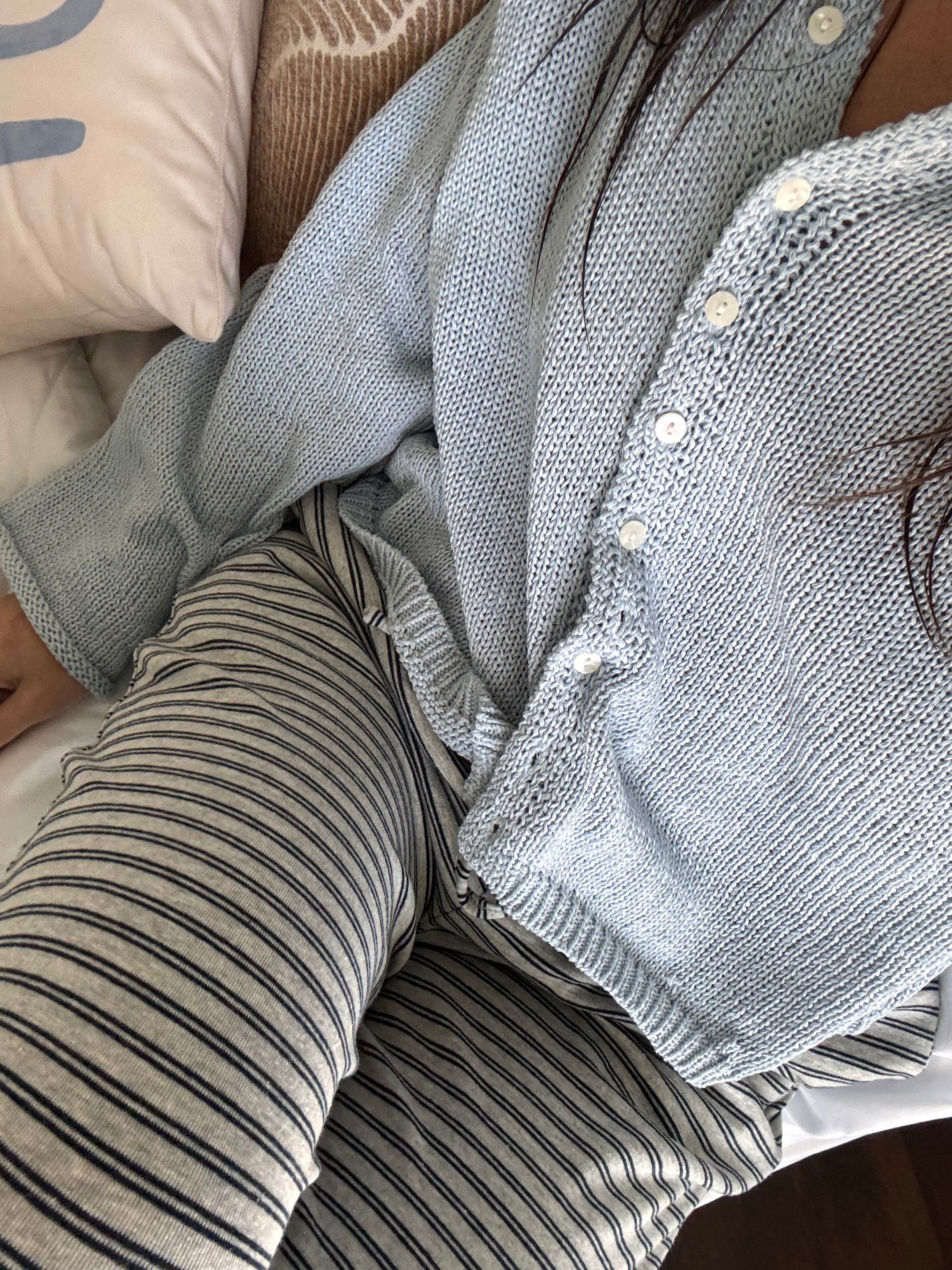 brooke striped drawstring lounge pant