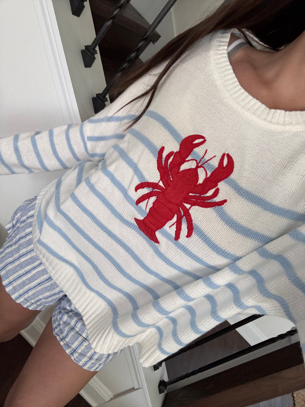 lobster striped sweater