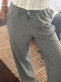 brooke striped drawstring lounge pant