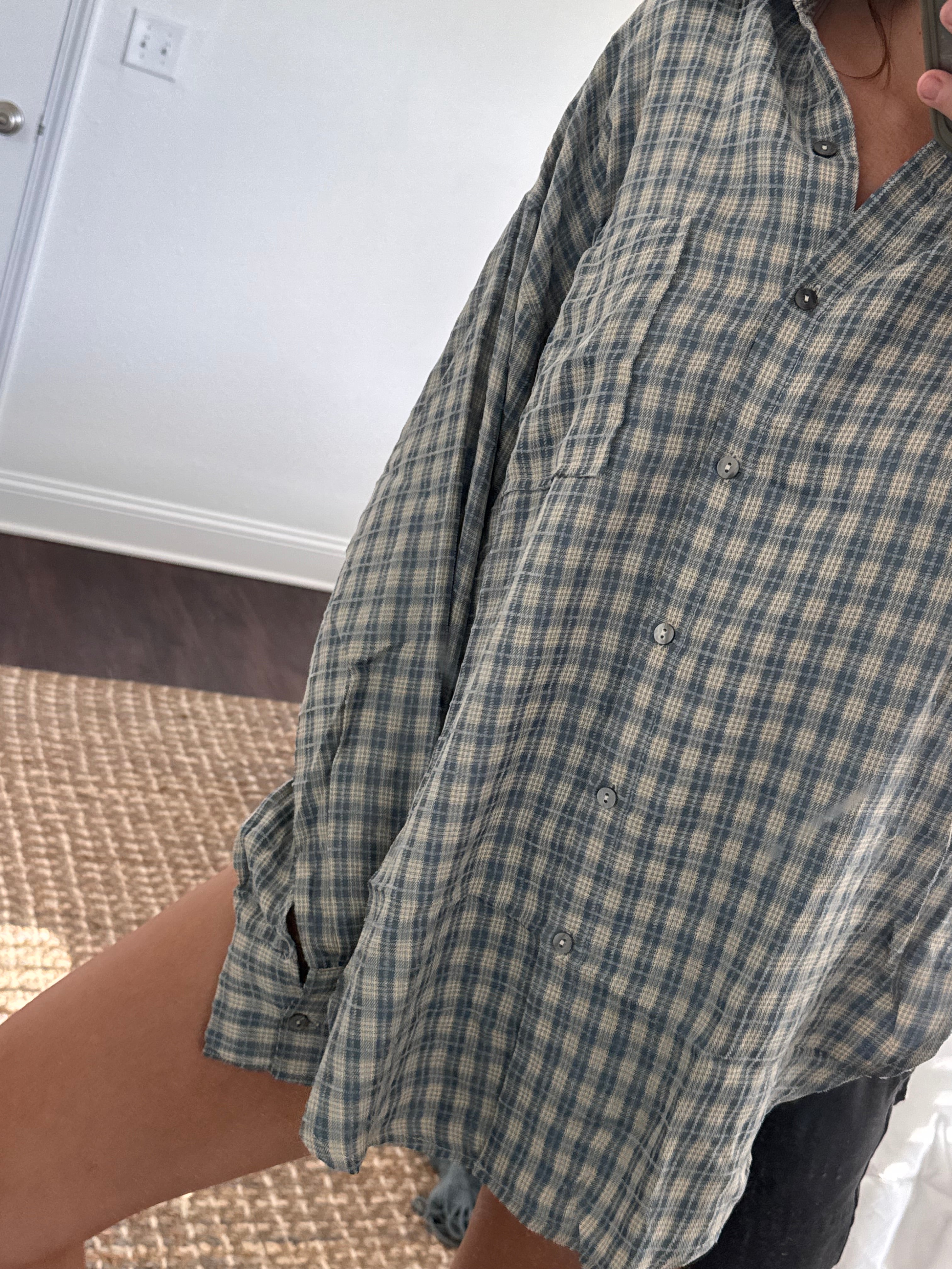 brynn relaxed gingham shirt
