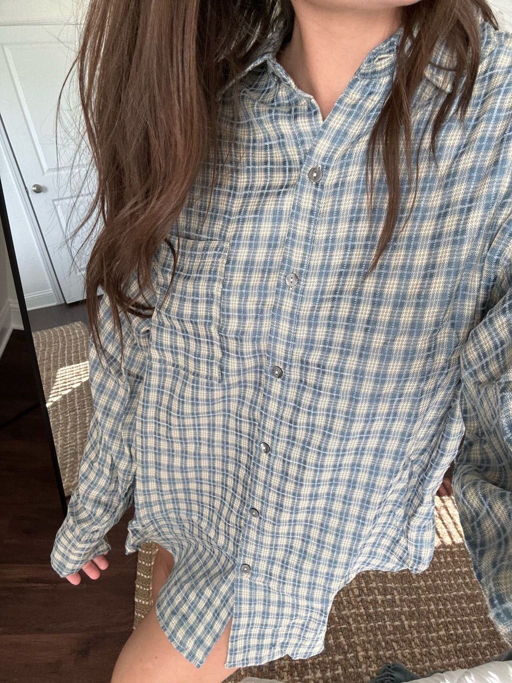 brynn relaxed gingham shirt