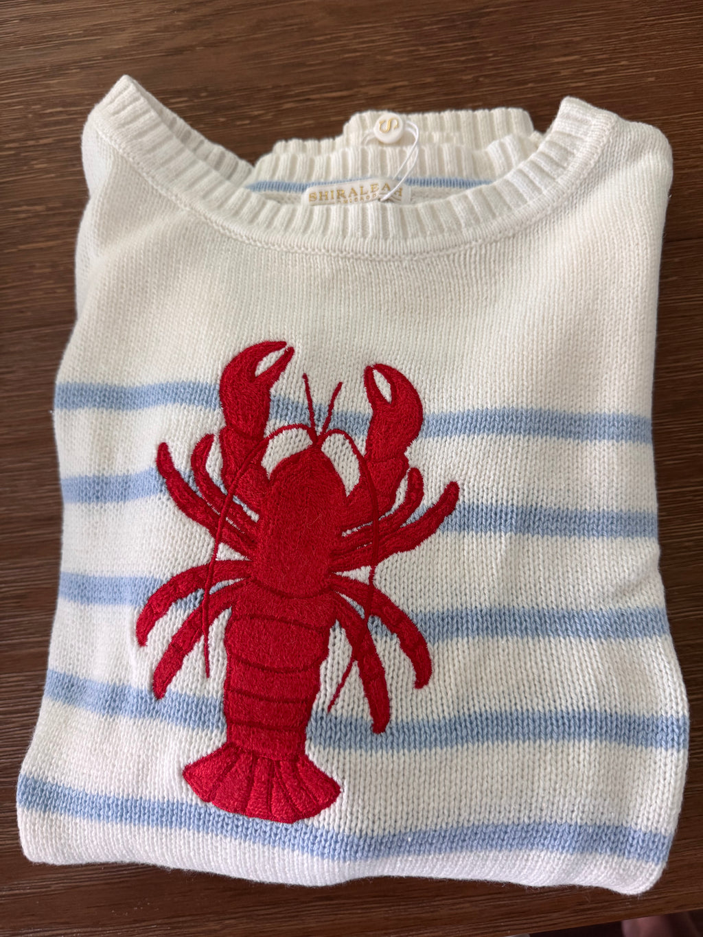 lobster striped sweater
