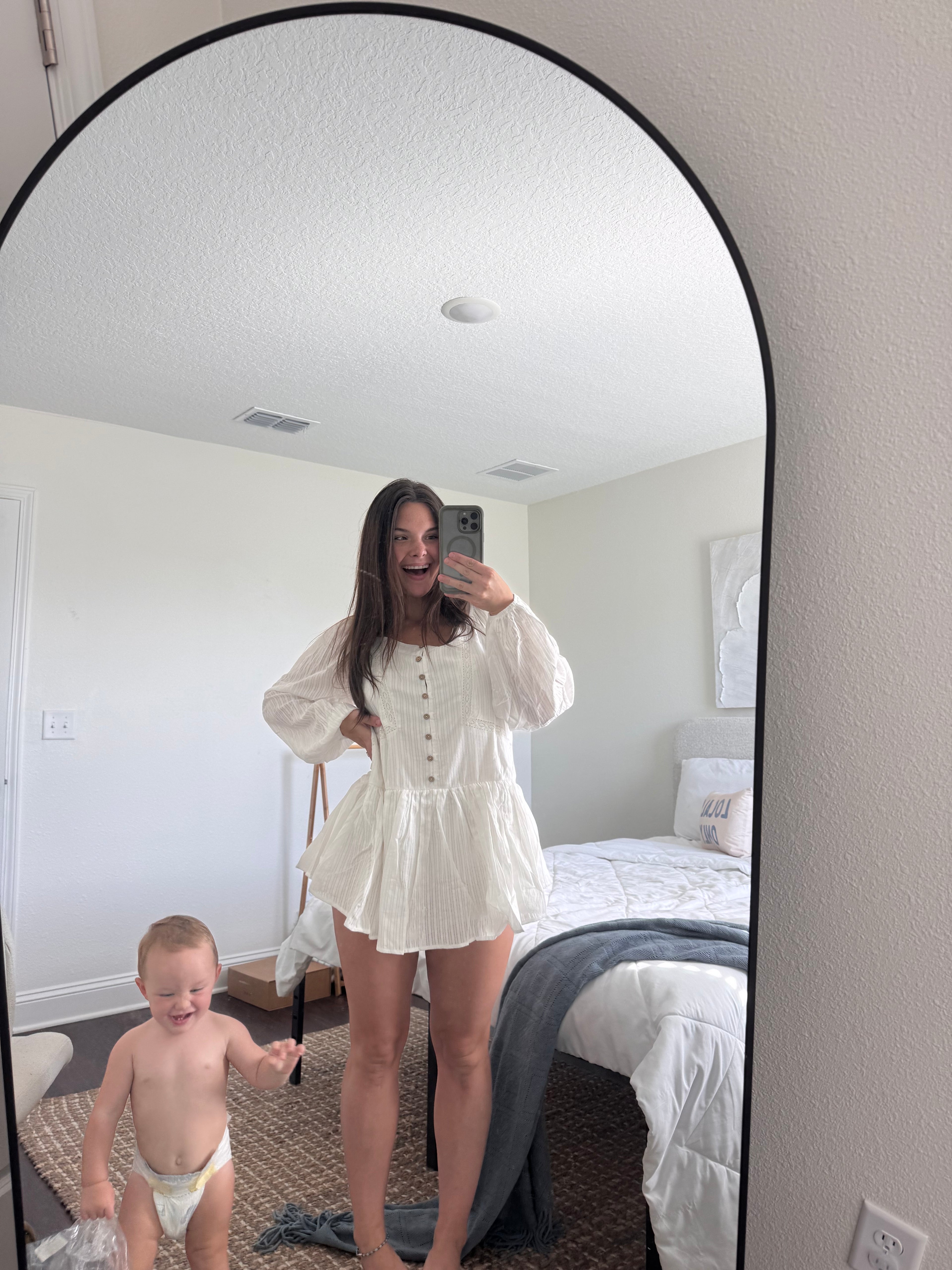 skye cotton lace trim flowy romper
