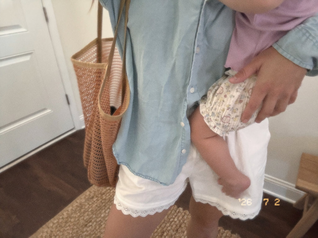 sunday effortless white lace shorts