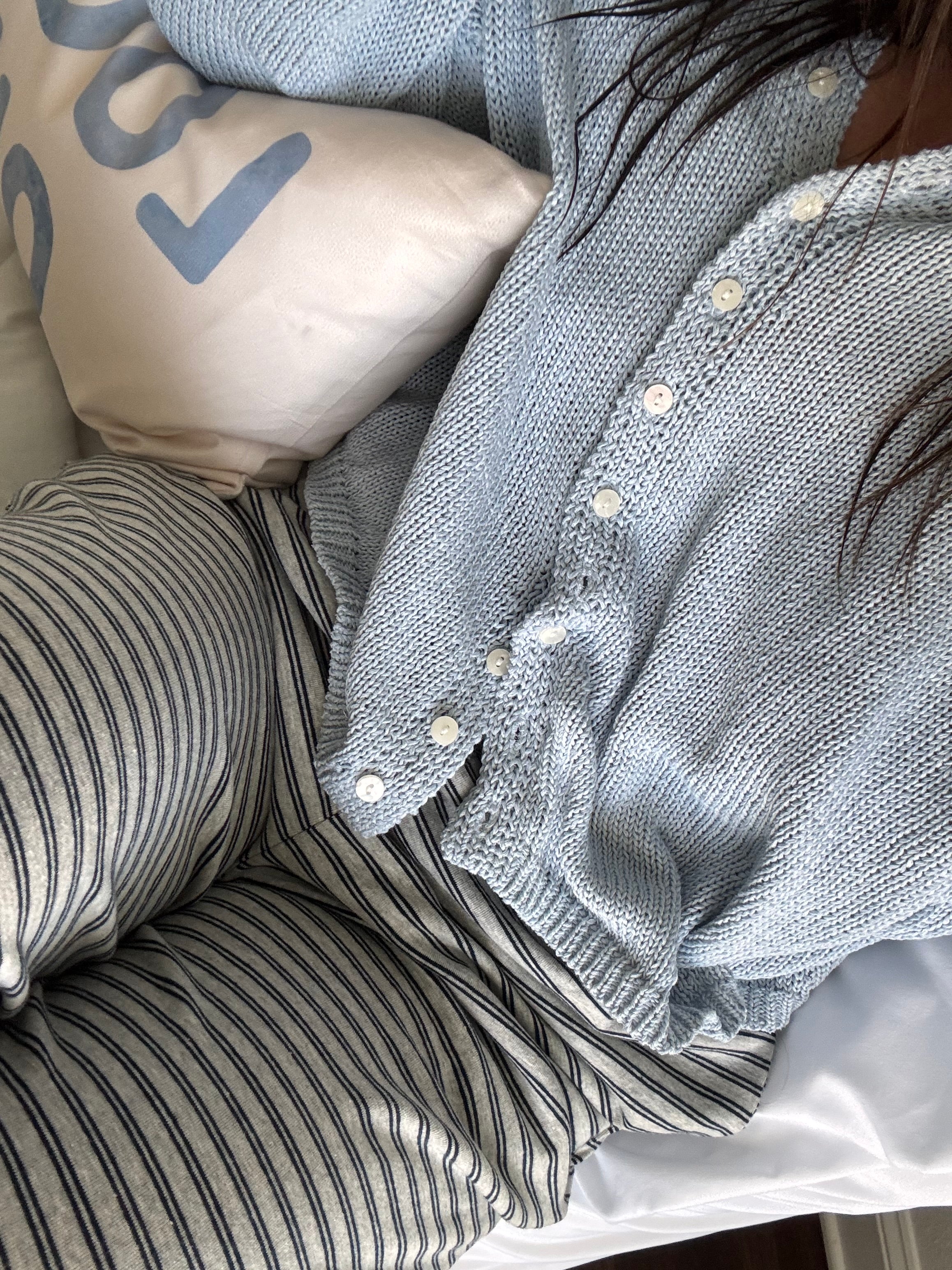 brooke striped drawstring lounge pant