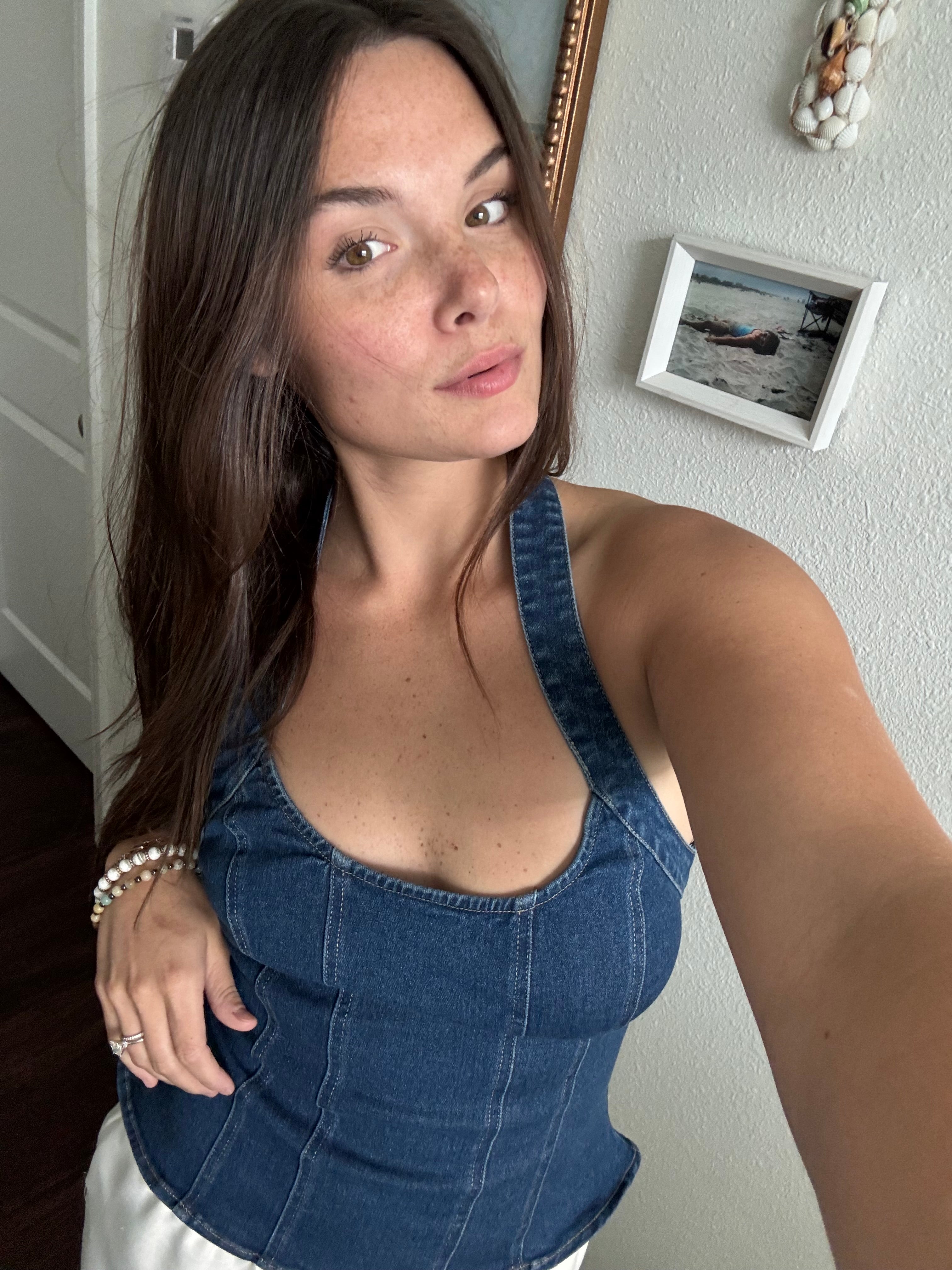 haven jane denim halter top