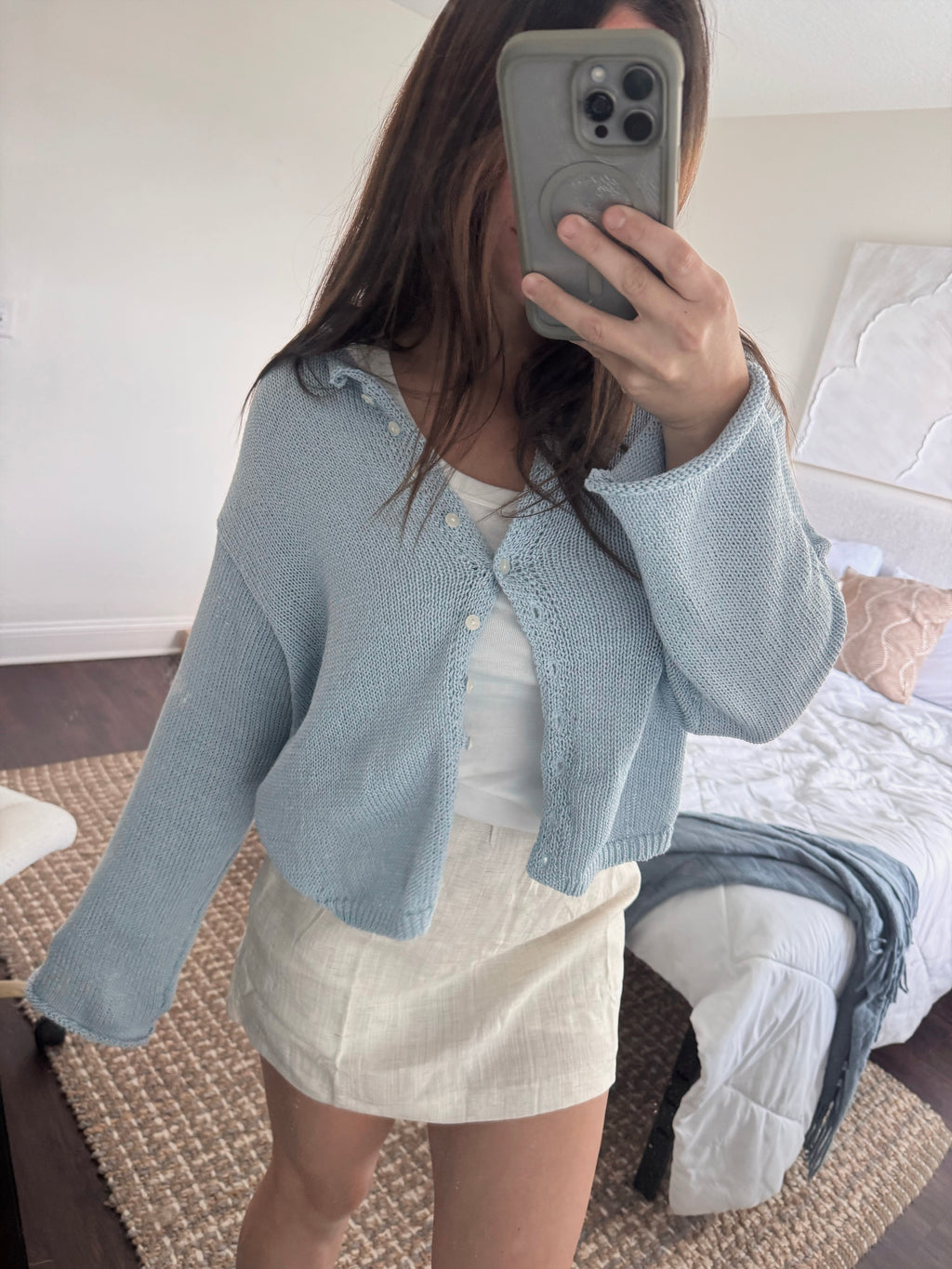 sunny days linen skort