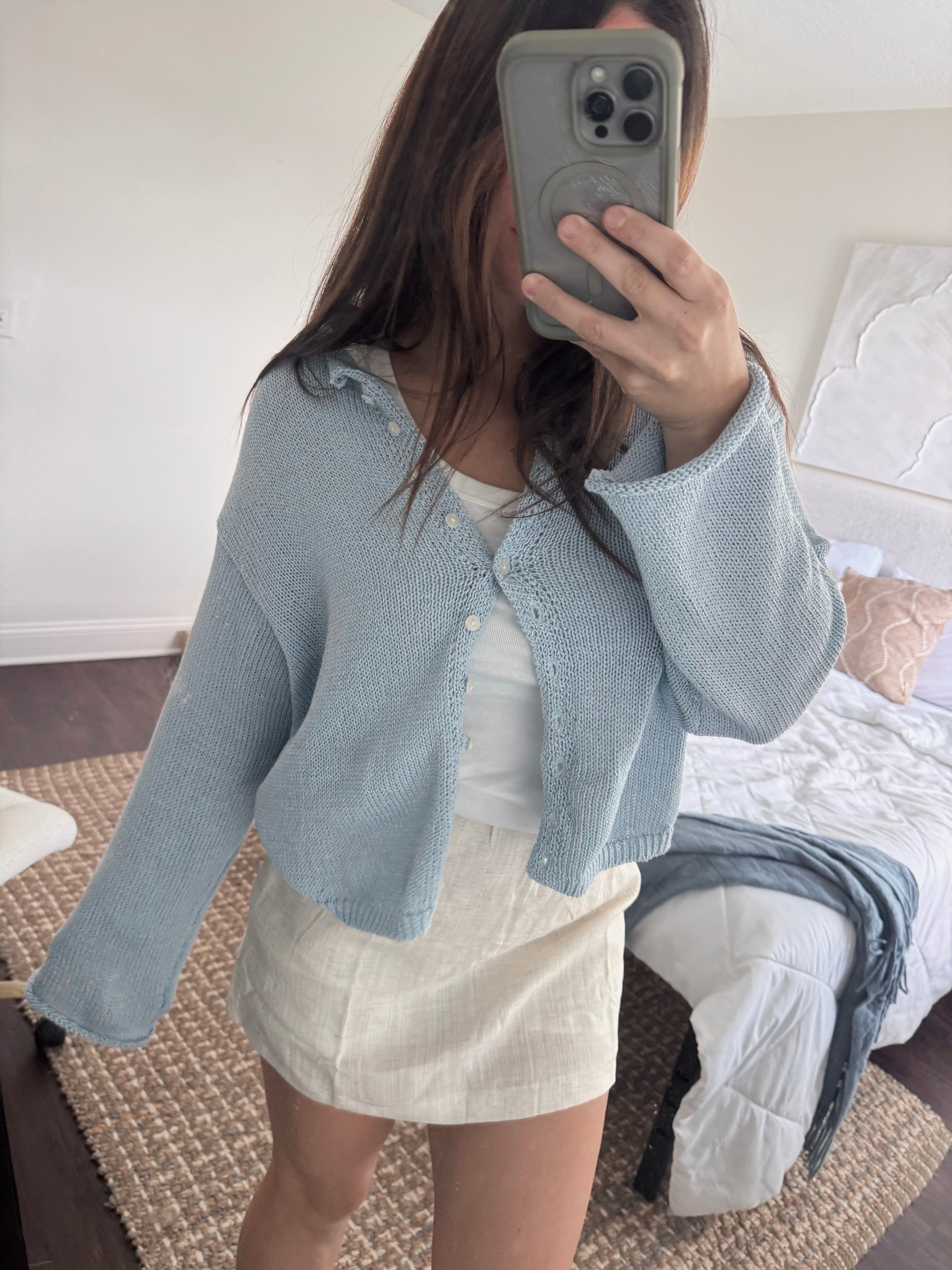 sunny days linen skort